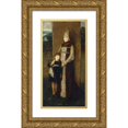 thumbnail image 1 of Friedrich August von Kaulbach 11x18 Gold Ornate Wood Frame and Double Matted Museum Art Print Titled - Group from the Munich Festival of Artists from 1876 (1876), 1 of 4