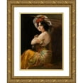 thumbnail image 1 of Friedrich August von Kaulbach 12x14 Gold Ornate Wood Frame and Double Matted Museum Art Print Titled - Rosario Guerrero to Carmen (circa 1908), 1 of 4