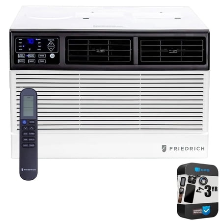 Friedrich CCW10B10A Chill Premier 10,000 BTU 115V Smart Wi-Fi Room Air Conditioner Bundle with 3 Year CPS Enhanced Protection Plan