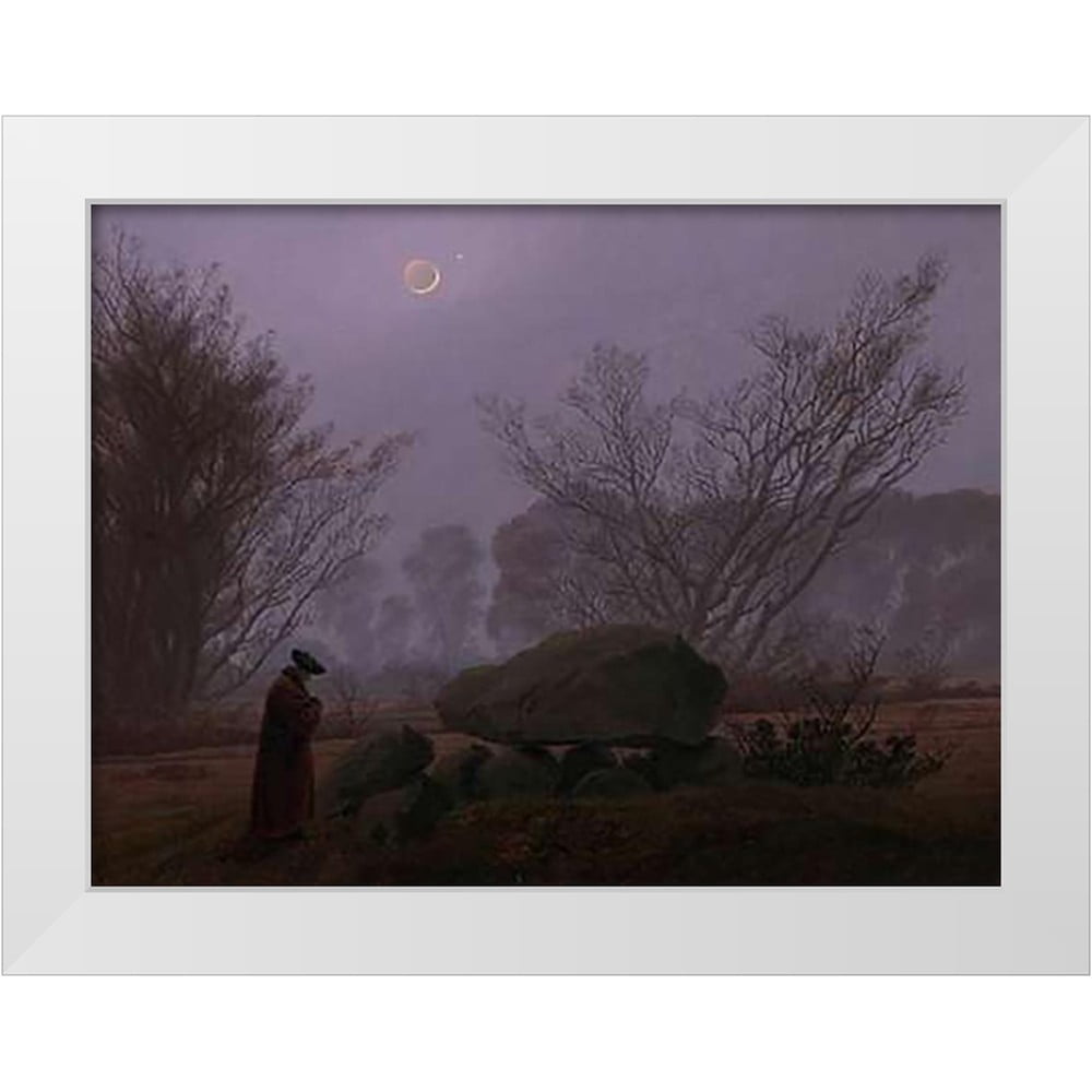 Friedrich, Caspar David 24x19 White Modern Wood Framed Museum Art Print ...