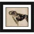 thumbnail image 1 of Friedrich Gauermann 23x20 Black Ornate Framed Double Matted Museum Art Print Titled: Hector, 1 of 5