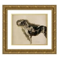 thumbnail image 1 of Friedrich Gauermann 23x20 Gold Ornate Framed and Double Matted Museum Art Print Titled - Hector, 1 of 4