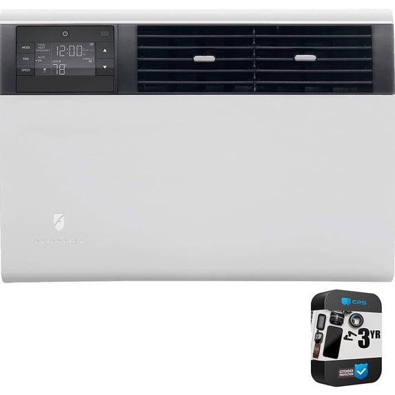 Friedrich KCQ08B10A 8000 BTU Kuhl Series Cooling Only Smart Window Air Conditioner Bundle with 3 Year CPS Enhanced Protection Pack