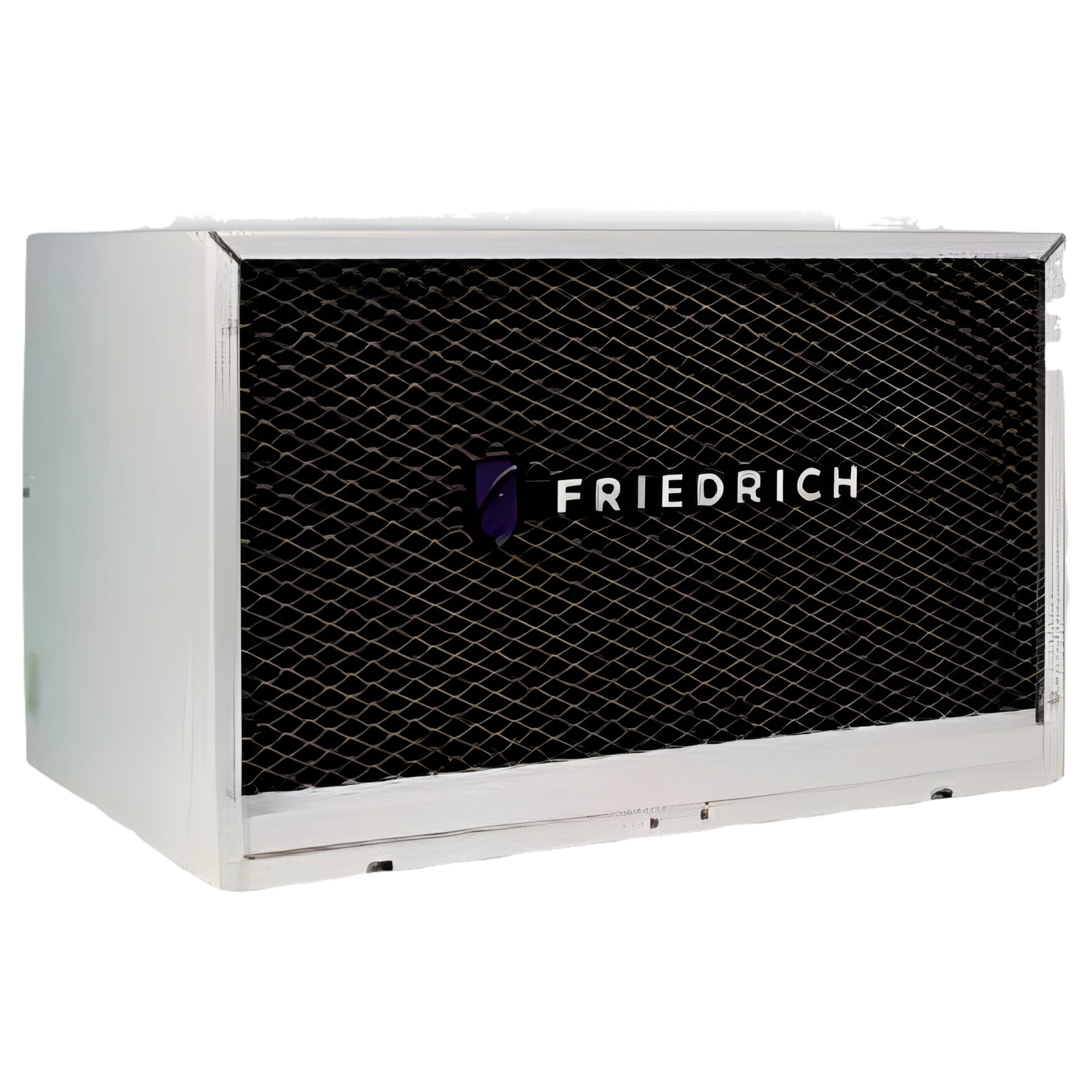 White Steel Wall Sleeve with Weather Panel and Grille