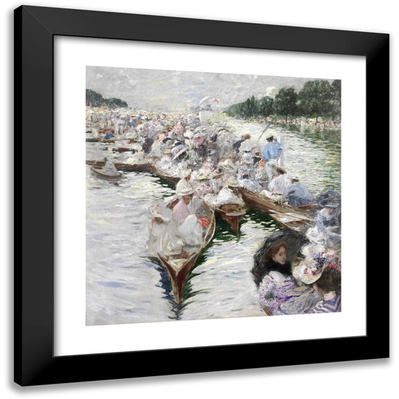 Friedrich Stahl Henley 12x12 Black Modern Framed Museum Art Print Titled - Regatta