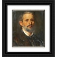 thumbnail image 1 of Friedrich Staudinger 20x22 Black Ornate Framed Double Matted Museum Art Print Titled: Self -Portrait, 1 of 5