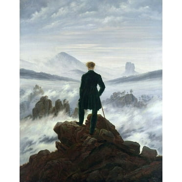 Friedrich "The Wanderer Above the Sea of Fog" (1818) Glossy Poster