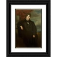 thumbnail image 1 of Friedrich Thelen-Rüden 11x14 Black Ornate Wood Framed Double Matted Museum Art Print Titled: Josef Lewinsky, Burgtheater Actor (1860), 1 of 5