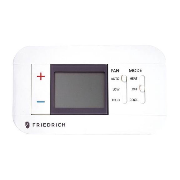 Friedrich Wired Thermostat, White, 7-9/16 in W RT7