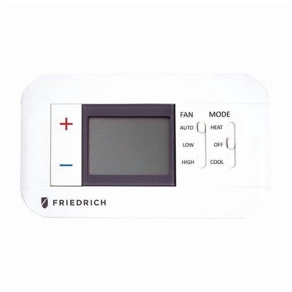 Friedrich Wired Thermostat, White, 7-9/16 in W RT7