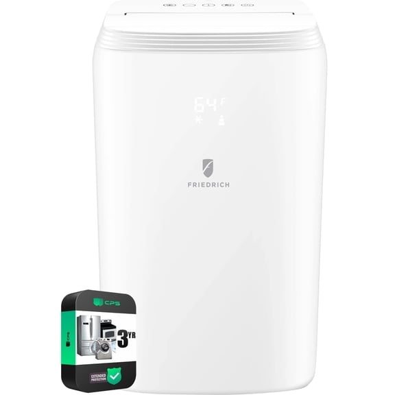 Friedrich ZCP08SA ZoneAire Compact 8500 BTU Air Conditioner, Dehumidifier, Fan Bundle with 3 YR CPS Enhanced Protection Pack