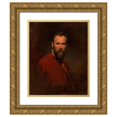 thumbnail image 1 of Friedrich von Amerling 12x14 Gold Ornate Wood Frame and Double Matted Museum Art Print Titled - Self -Portrait Friedrich Von Amerling (1855), 1 of 4