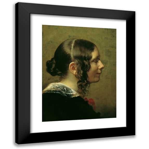 Friedrich von Amerling 15x18 Black Modern Framed Museum Art Print Titled - Luise Pfeiffer-Nathusius (1846)
