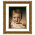 thumbnail image 1 of Friedrich von Amerling 15x18 Gold Ornate Wood Frame and Double Matted Museum Art Print Titled - Freiherr Alexander Vesque Von Puttlingen as a Child (1836), 1 of 4