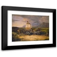 thumbnail image 1 of Friedrich von Nerly 14x11 Black Modern Framed Museum Art Print Titled - Buffaloes Dragging a Block of Marble (1831-1844), 1 of 5