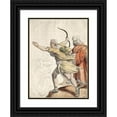 thumbnail image 1 of Friedrich von Olivier 11x14 Black Ornate Wood Framed Double Matted Museum Art Print Titled: Fleeing Archers (1818), 1 of 5