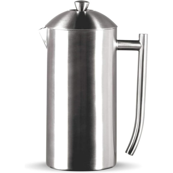 Frieling Double-Walled 23 Oz Brushed Stainless Steel French Press Coffee Maker - Insulated Coffee Press Pitcher for Cold Brew & Tea - Portable Cold Brew Pitcher