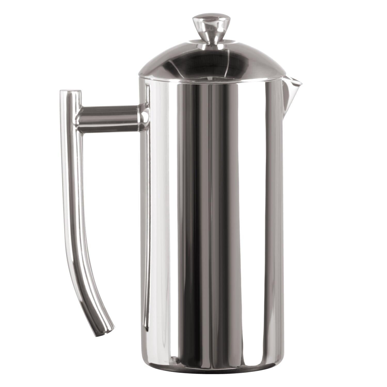 Unnki French Press Coffee Maker,304 Stainless Steel Double Wall  Borosilicate Glass Coffee Press,with Multiple Filtration System,2 Extra  Filters,600ml