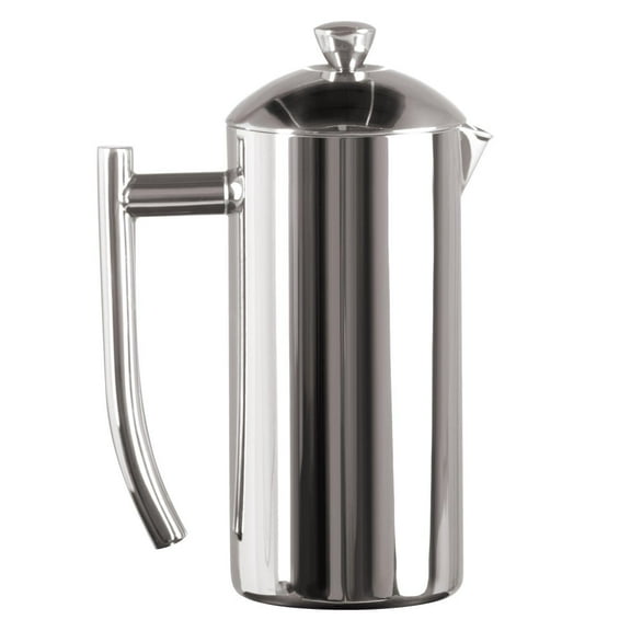 Frieling Double-Walled Stainless-Steel French Press Coffee Maker, Polished, 17 Ounces