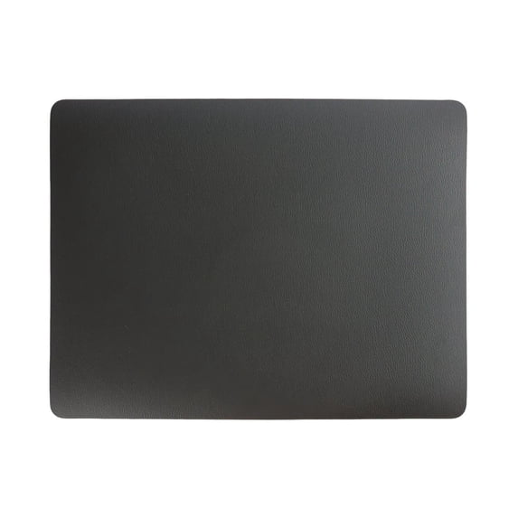Frieling EveryDay Rectangular Placemat, Novo Cuero - Black Dining Table Mat, Non-Slip Vinyl & Polyester Surface for Indoor & Outdoor Use, 13" x 17" Modern Table Decor Accessory - Made in Chile
