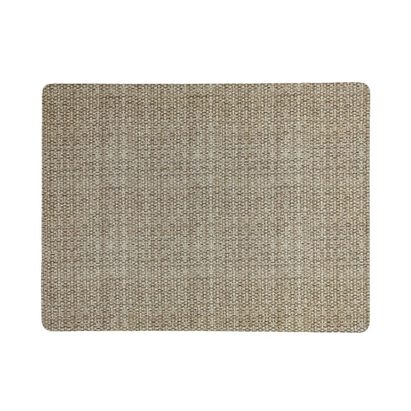 Davanti by Frieling, Set of 6 Rectangular Placemats (Sterilla Light Tan) – Non-Slip Vinyl & Polyester Table Mat, Decorative Kitchen Linen for Dining Décor & Tableware, 13" x 17", Made in Chile
