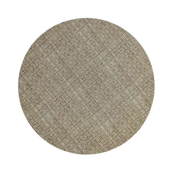 Frieling EveryDay Round Placemat, Sterilla Light Tan - Dining Table Mat with Anti-Slip Vinyl & Polyester Blend - Ideal for Table Runner & Placemat Sets, Table Décor & Dining Accessories, 15-Inch