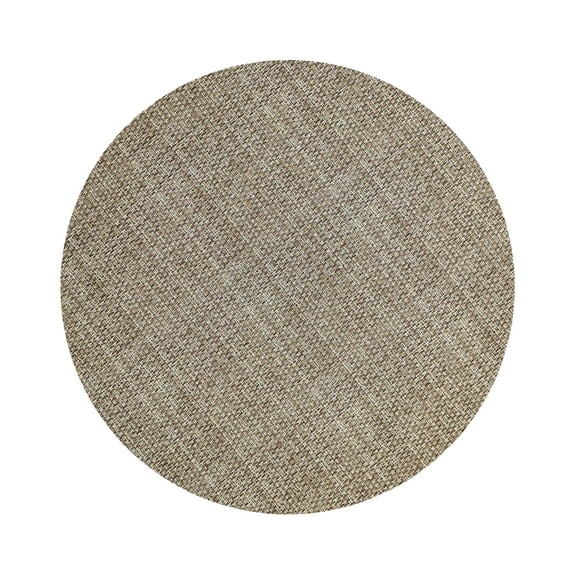 Frieling EveryDay Round Placemat, Sterilla Light Tan - Dining Table Mat with Anti-Slip Vinyl & Polyester Blend - Ideal for Table Runner & Placemat Sets, Table Décor & Dining Accessories, 15-Inch