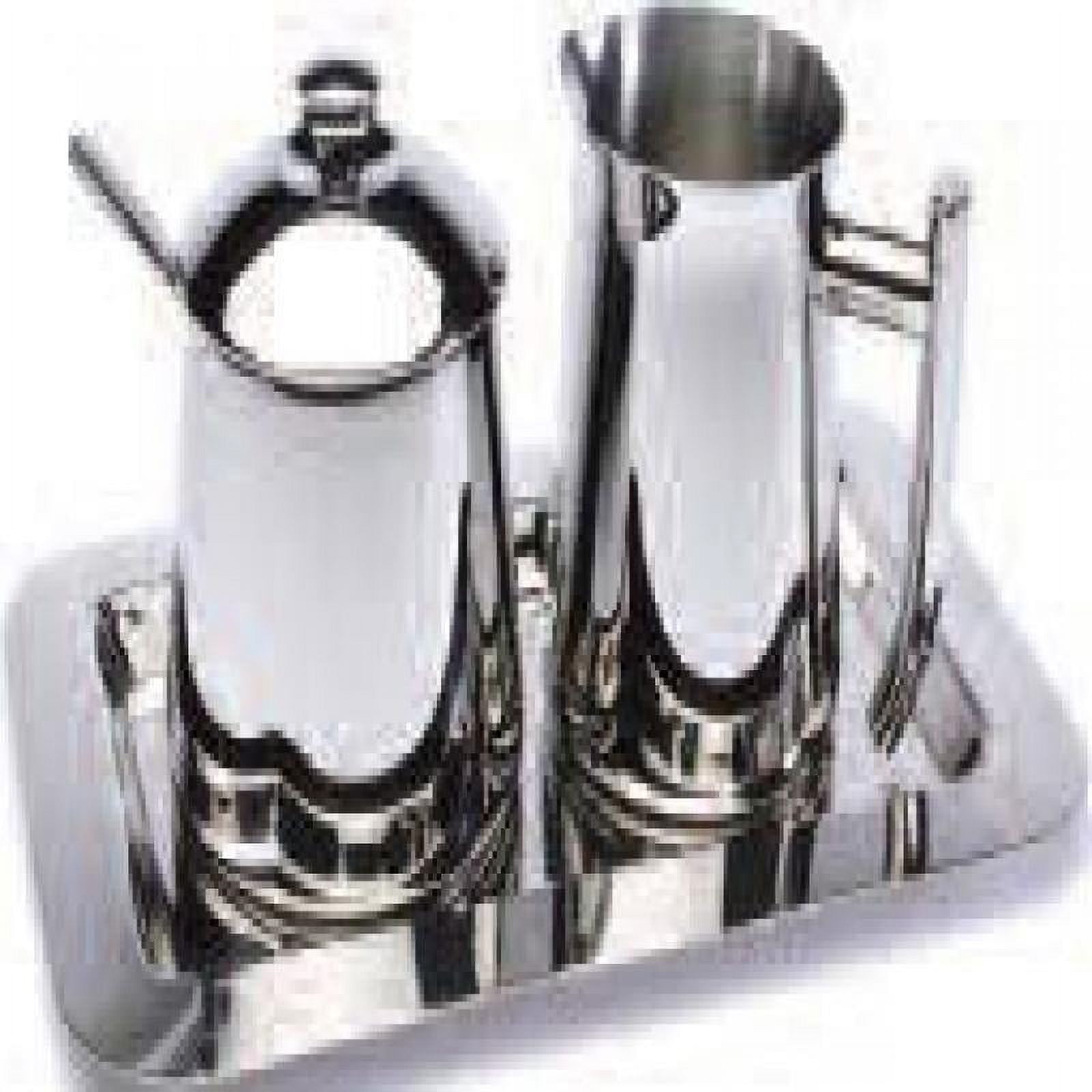 Frieling Stainless Steel Creamer, Sugar Bowl with Spoon and Tray Set