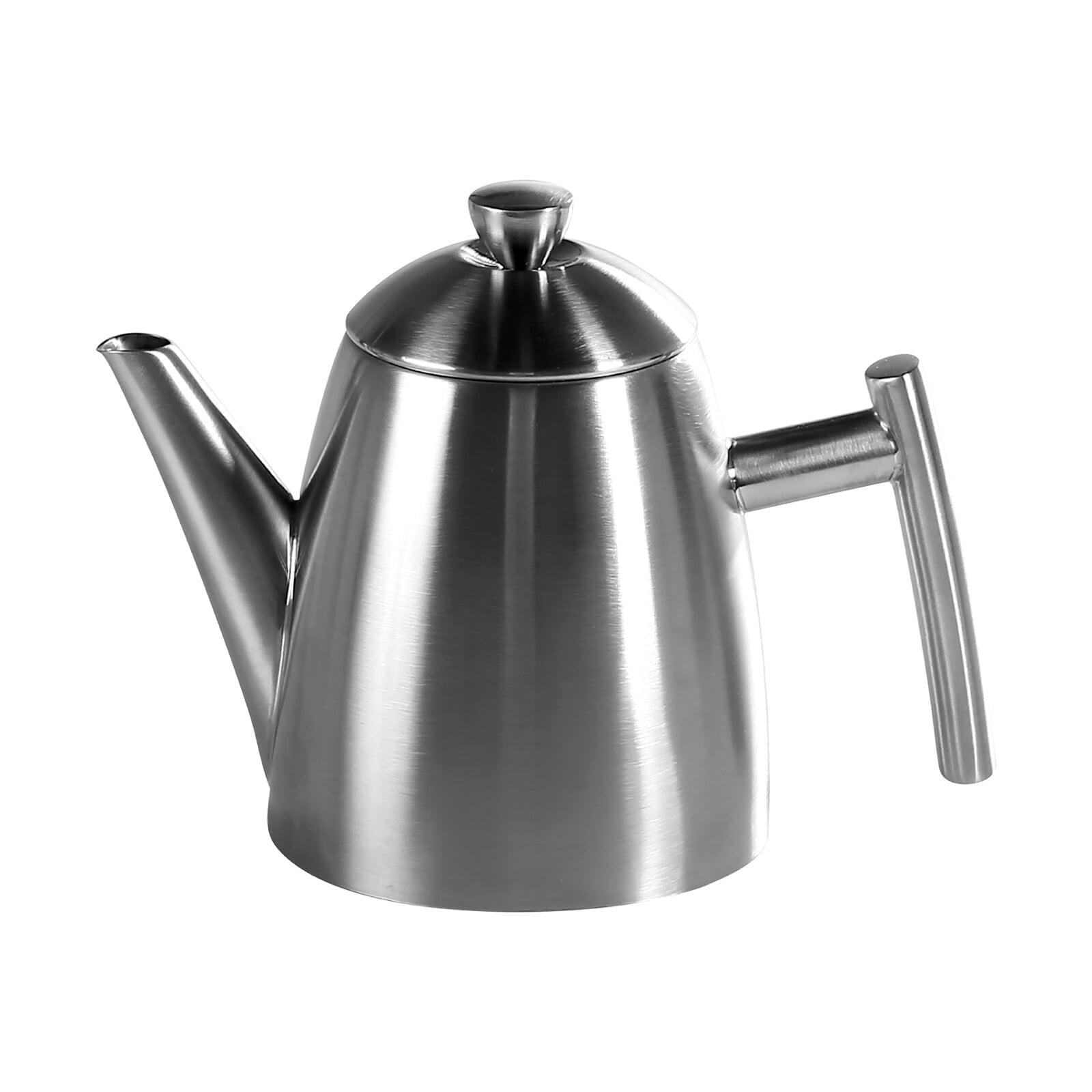 Mirror Finish Stainless Steel Teapot with Infuser, 22 oz