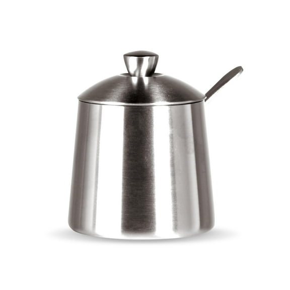 Frieling USA 18/10 Brushed Stainless Steel Sugar Bowl with Spoon