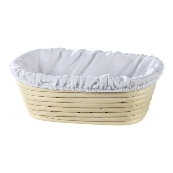 Frieling USA Brotform Oval Bread Rising Basket and Liner, 10 x 7