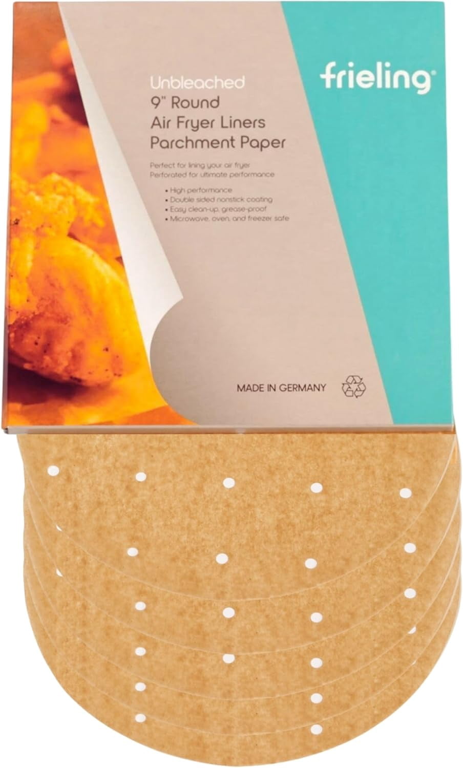 Frieling Unbleached Parchment Paper Sheets 9 Inch Round 50 Count