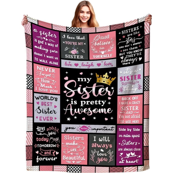 Friend Blanket Friend Gifts for Women,Unique Friendship Throws and Blankets Flannel Friend Birthday Gifts for Women Bestie Friends Female Soul Sister 50"x40"