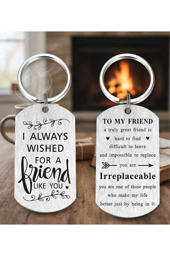 Friend Gifts for Women Men, Meaningful Friendship Keychain, Going Away Gift Ideas for Friends