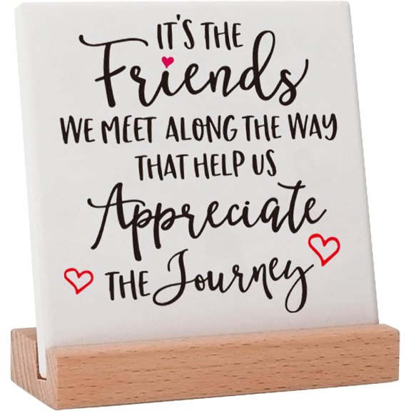 Friend Valentines Day Gifts for Best Friends Bestie BFF, Friendship Birthday Gifts for Work Sister Bestie True Long Distance New Friend Appreciation Decor Plaques