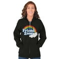 thumbnail image 1 of Friend Zone Funny LGBTQ Cute Rainbow Zip Hoodie Sweatshirt Women Brisco Brands L, 1 of 6