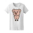thumbnail image 1 of Friendly And Cute Cartoon Pig T-Shirt Women -Image by Shutterstock, Female Large, 1 of 2
