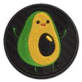 thumbnail image 1 of Friendly Avocado Buddy Applique Multi-Color Embroidered Hook & Loop Patch - 3.5 Inch Large, 1 of 5