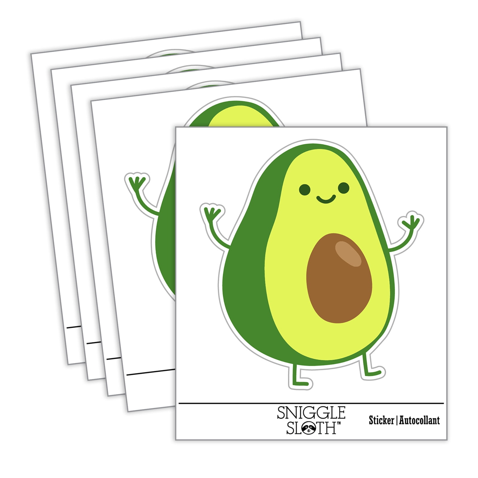 Friendly Avocado Buddy Car Window Bumper Water Bottle Phone Tablet ...