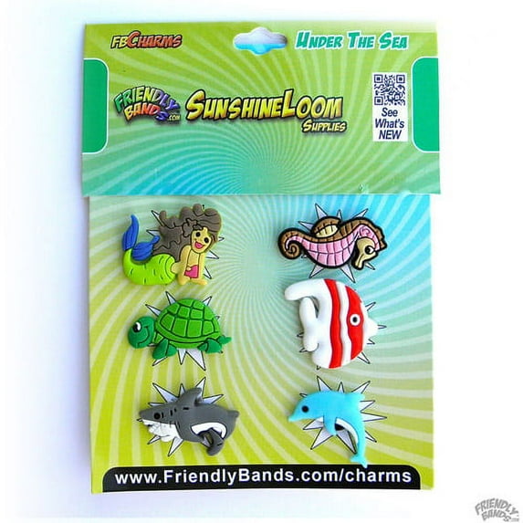 Friendly Bands Sunshine Charms, 6pk, Under The Sea