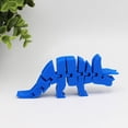 thumbnail image 1 of Clever Contraption Friendly Fidget Triceratops | Flat Articulating Sensory Dino for and Adults, 1 of 9