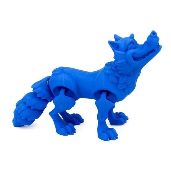 Articulated Wolf Figurine – Flexible 3D Printed Decorative Model