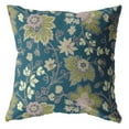 thumbnail image 1 of Friendly Flowers Throw Pillow with Removable Cover in Green 18x18, 1 of 5
