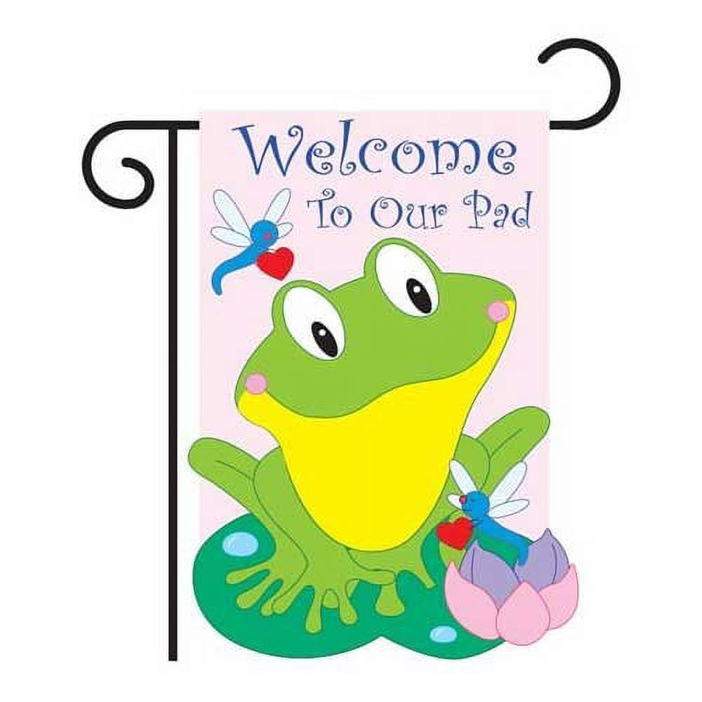 Friendly Frog Garden Flag