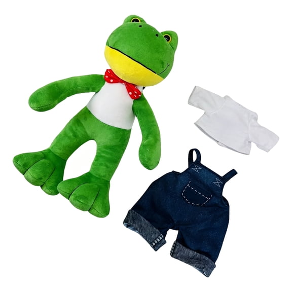 Friendly Frog Plush Doll Interactive Dress Up Toy For Role Play And Collectible Display