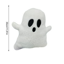 Friendly Ghost Plush​​ Plush Ghost Doll Halloween Cushion Decor Friendly Companion Soft Huggable Pillow Toy for Home Gift Decorative Accent​​