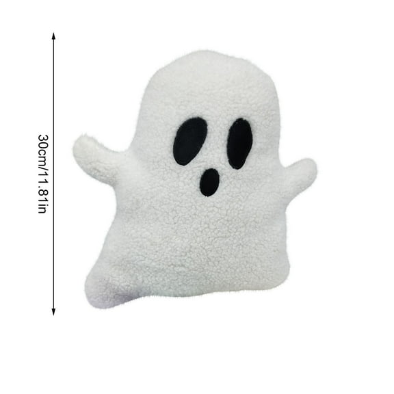 Friendly Ghost Plush​​ Plush Ghost Doll Halloween Cushion Decor Friendly Companion Soft Huggable Pillow Toy for Home Gift Decorative Accent​​