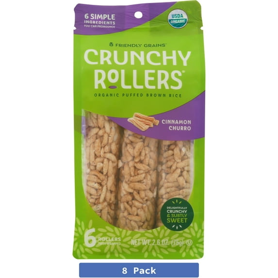 Friendly Grains Churros Crunch Roll Pouch 2.6 oz (Pack Of 8)