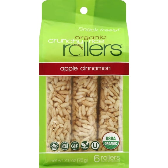 Friendly Grains Crunchy Rollers, Apple Cinnamon - 2.6 oz.