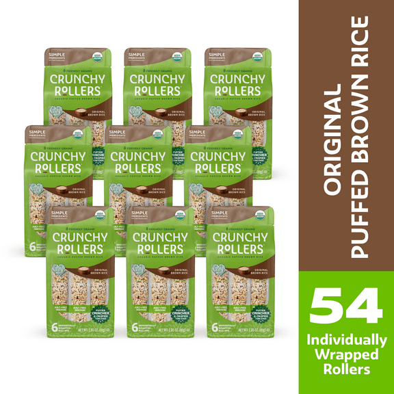 Friendly Grains Crunchy Rollers Original Brown Rice Allergen-Free Gluten-Free 9 Pack 2.85 oz